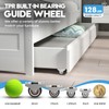1.5 Inch Fixed Caster Wheels Low Profile Rubber Casters for