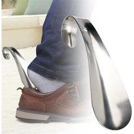Portable Shoe Horns, Travel Shoes Horn, Stainless Steel Metal Shoe Horn, Shoe Helper For Men, Shoe Spoon For Women, Metal Shoe Helper For Kids Or Adults for Kids Men Women Silver Tone