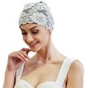 Women Waterproof Swim Cap PU Swimming Hat Comfortable Bathing Cap