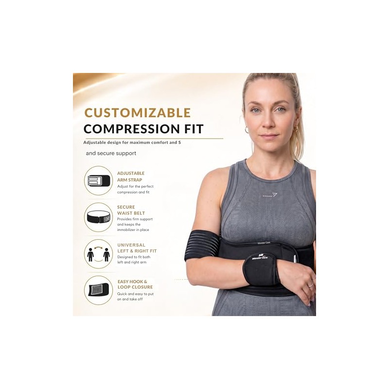 Wonder Care-Left Right Shoulder Immobilizer Arm Sling Elastic Brace for
