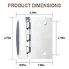 Flip Action Door Lock, Reversible Privacy Lock with Anti-Lock Out