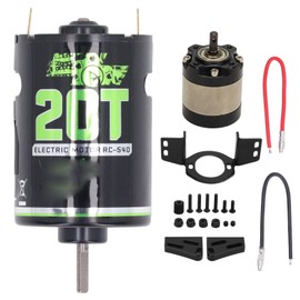 Brushed Motor External Carbon Brush with 1/5 Reduction Gearbox Universal Low Noise RC 540 Brushed Motor for RC Car Accessories 20T