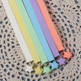 1080 Sheets Origami Star Paper 6 Macaron Color Strips Double Sided Lucky Star Decoration Folding Paper for DIY Hand Art Crafts, School Teaching Supplies (macaron-1080 sheets)