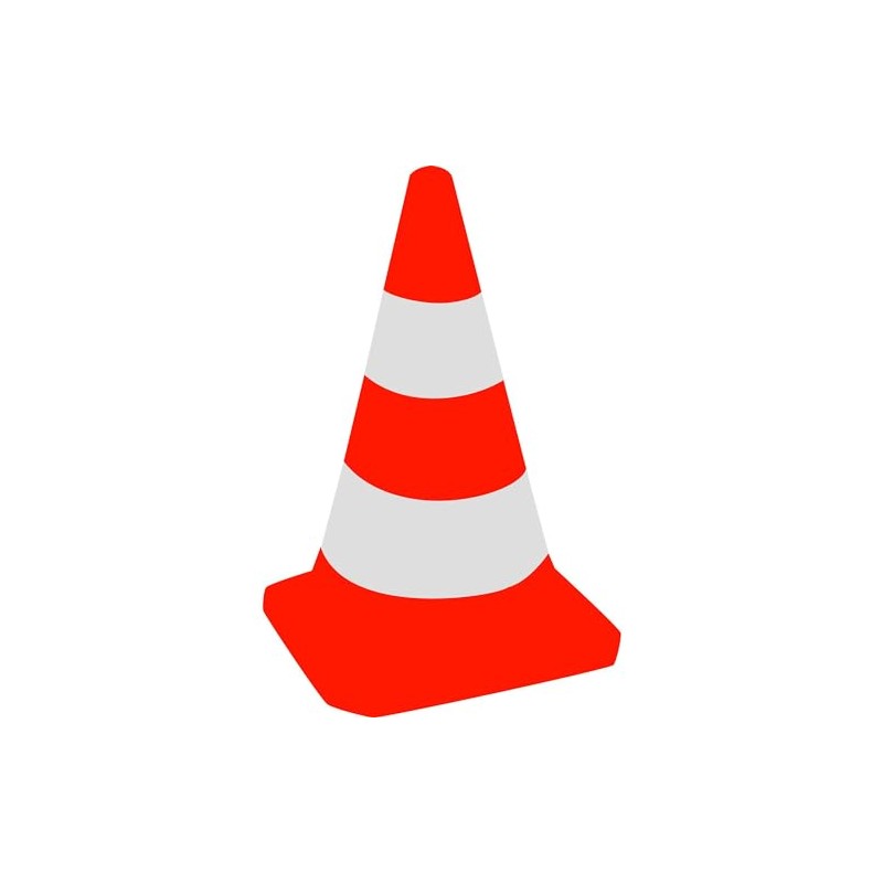 CafePress Traffic Cone Rectangle Bumper Sticker Car Decal