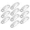 10pcs 50mm Heavy Duty Snap Rope Hook Stainless Steel Spring