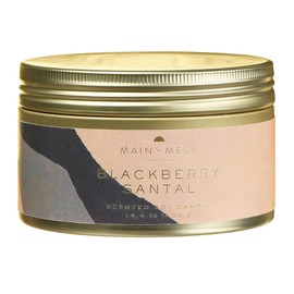 Main + Mesa 3 Wick Tin Candle, BlackBerry Santal