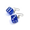 Real Dice Earrings, 16mm Gaming Dice, Many Colors, Titanium Ear