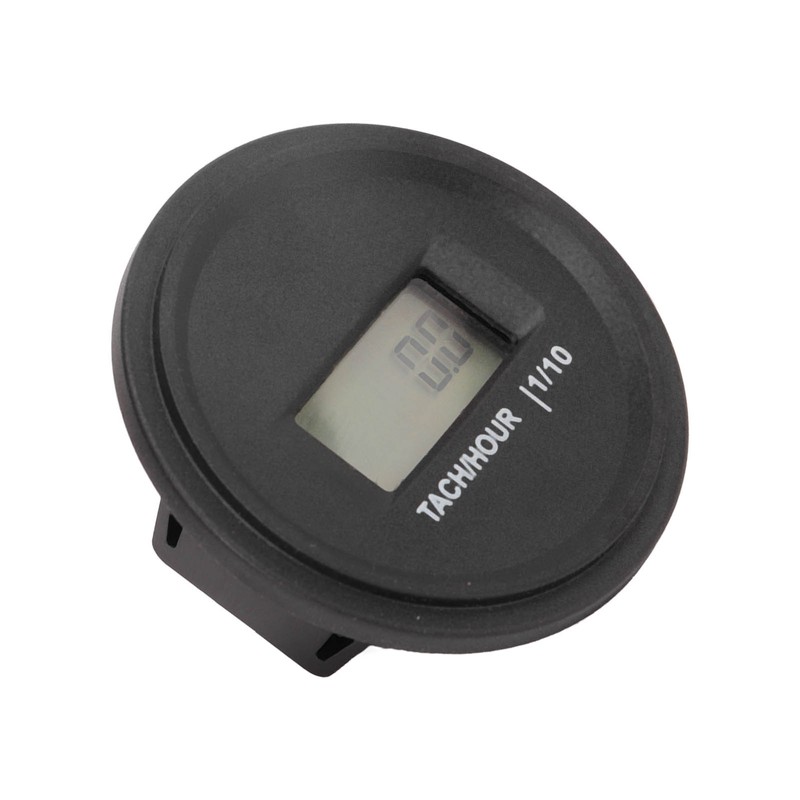 Tach Hour Meter LCD Display Round High Accuracy RPM Hour