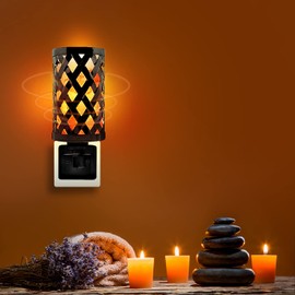 Himalayan Glow Vintage Style Salt Lamp Night Light with Pink Salt Chunks | 360 Degree Rotatable Wall Plug,Night Light & Decorative Light to Décor Your Home