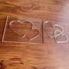 Double Heart Router Template, Clear Acrylic Template, Woodworking Router Template