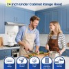 Zomagas 24 inch Range Hood Under Cabinet, Stainless Steel Range