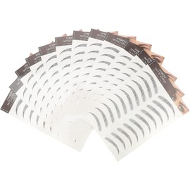 CALLARON 12 Pegatinas Naturales para Cejas Impermeables, Temporales Negros Papel de Transferencia de Soya, 12 Piezas
