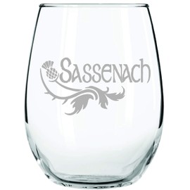 Sassenach Thistle Gaelic Scottish Glass | Outlander Highlander Fans | Perfect for any Man or Woman that Identifies with Irish, Scottish, Celtic or Gaelic Heritage or Just Enjoys the Series