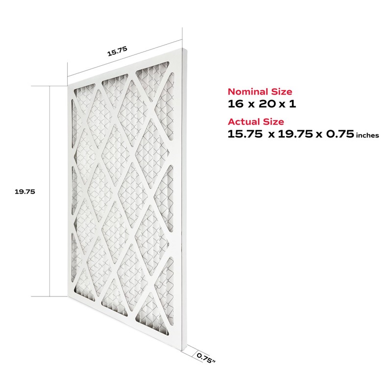 True Blue Allergen 16x20x1 Air Filter , MERV 11, 4