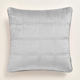 ROOM99 Colette Decorative Cushion Cover Throw Cushion Cover Aesthetic Modern Bedroom Living Room Velvet Light Grey 40 x 40 cm