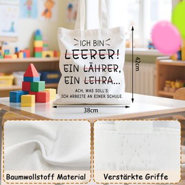GluckGeschenk Bag Teacher Gift, Teacher Gifts Ideas, Funny Gifts for Teacher Primary School Secondary School, Teacher Gift Cotton Bag, Gift for Teacher
