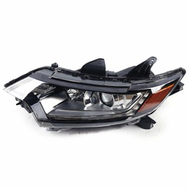 EnSyuSuMa 2016 2017 2018 2019 2020Mitsubishi Outlander Headlight Assembly Left Driver Side Headlamp Halogen Black Housing OEM 8301D245 (Driver side headlight)
