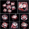 ORUZA 7 PCS DND Liquid Core Dice, Resin Sharp Edge