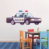 Police Car Artwork Vinyl Wall Decal - 911 Emergency Vehicle