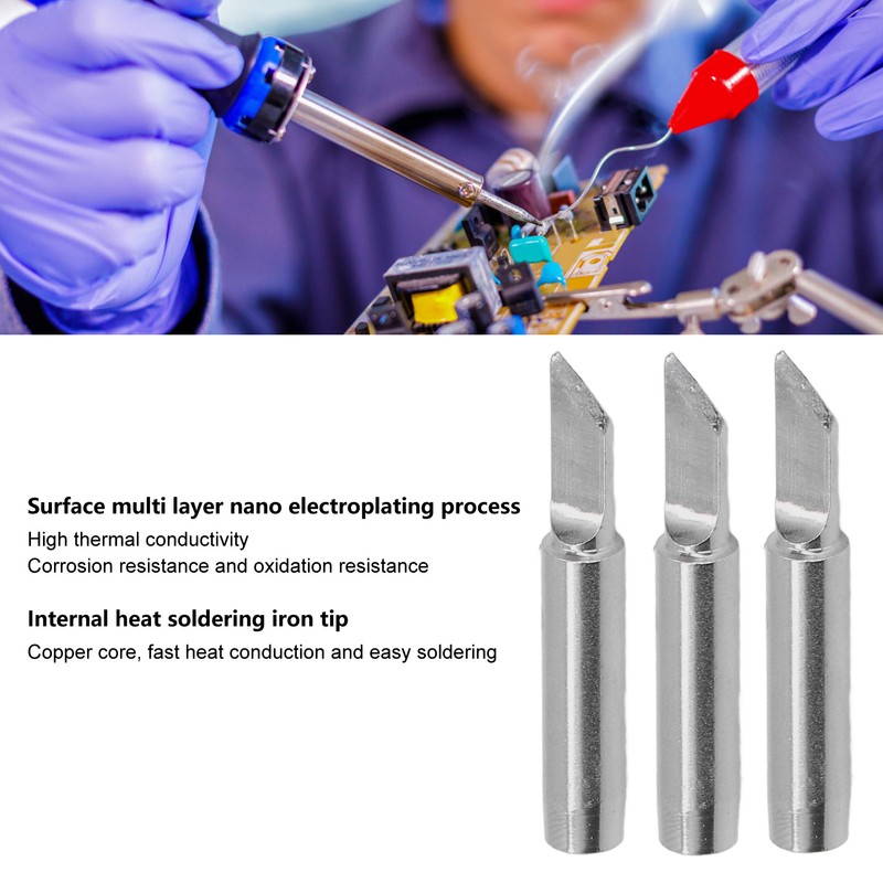 5Pcs Soldering Iron Tips BGA Station Tool Copper Internal Heating