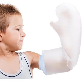 VALLEYWIND Waterproof Cast Covers for Shower Arm Kids Arm Cast Protector for Bath Reusable Watertight Cast Bag for Broken Arm Elbow Hand Wrists, Fit Arm Circumference 6.7" to 11.8"