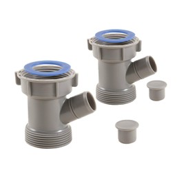 QruiLanTu 1-1/2 Inch Dishwasher Kitchen Drain Pipe Hose Adapter Wye, Kitchen Sink Pipe Tee Adapter Dishwasher Tailpiece Y-Shaped Strainer Male Female Thread Fitting,with Dishwasher Input 2set