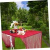 Mobestech 2pcs Boho Gauze Table Runner Romantic Decorative Table Cloth