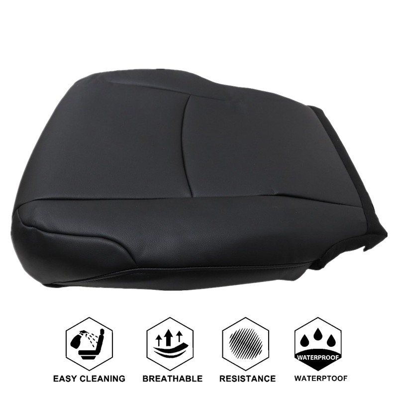NLQR Front Driver and Passenger Side Bottom Replacement Leather Seat