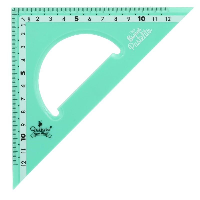Plastic Ruler Set Square 9 to 30 cm Pastel Colours