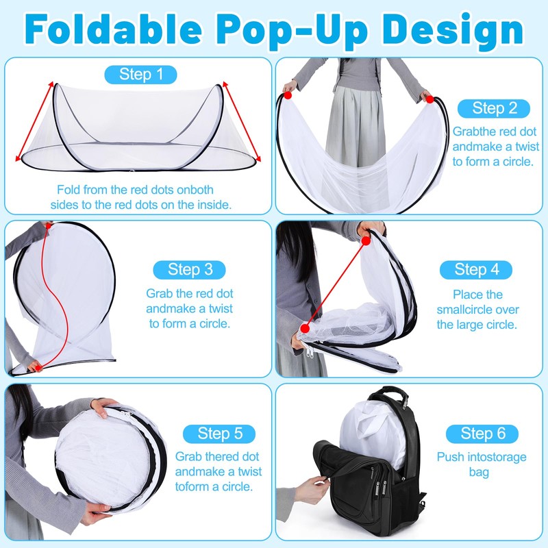 78 * 31 * 23 Inch Large Pop Up Mosquito