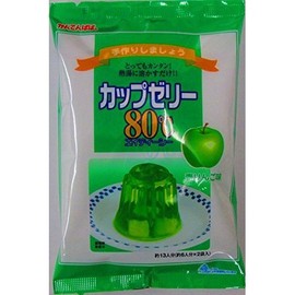 Kanten Papa Cup Jelly, Green Apple Flavor, 3.5 oz (100 g) x 2 Bags (Approx. 6 Servings x 2 Bags)