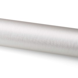 SILVER BRUSHED ALUMINUM VINYL WRAP 12" X 60" PROFESSIONAL GRADE WITH AIR RELEASE POCKETS BUBBLE FREE