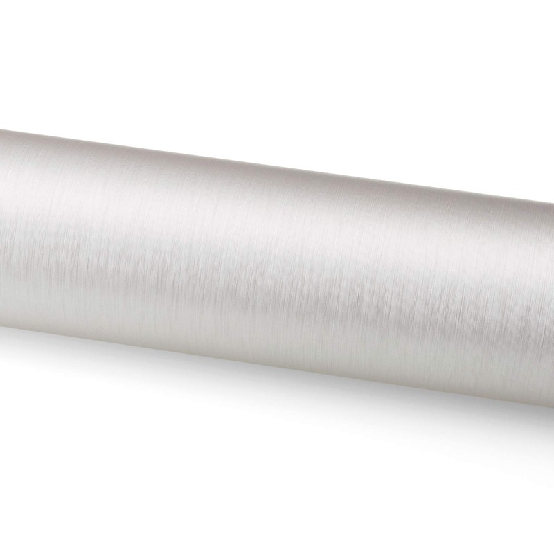 SILVER BRUSHED ALUMINUM VINYL WRAP 12" X 60" PROFESSIONAL GRADE