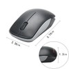 MCSaite 2.4G Slim Wireless Mouse with Nano Receiver (Black)