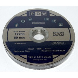 100 INOX Cutting Discs for Cutting or Angle Grinder Diameter 125 mm Shaft Diameter Stainless Steel Flex Discs