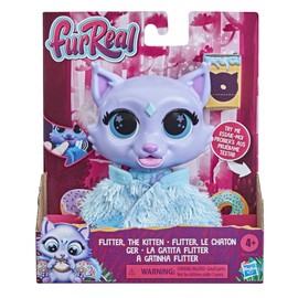 FurReal Flitter The Kitten Color-Change Interactive Feeding Toy, Lights and Sounds, Ages 4 and up