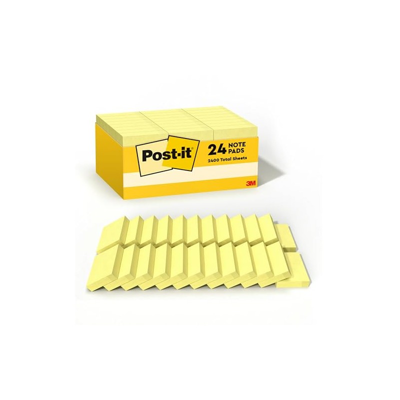 Post-it Favorite - Notas adhesivas, Amarillo canario, 24 almohadillas