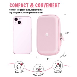 SafeDelux Storage Bag Set with Waterproof Zipper, Carbon Lining Storage Bag Lockable Organizer Case Set Great for Travel (Pink)