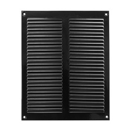 ABOUT VENT 200x250mm / 8x10 inch Black Metal Ventilation Grille with Flyscreen - Air Vent Cover