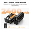 K&F Concept 2400mAh DMW-BLK22 Battery and Dual Slot LCD Battery