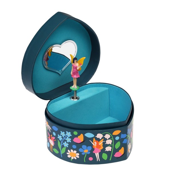 Rex Fairies in the Garden - Musical Jewellery Box Heart