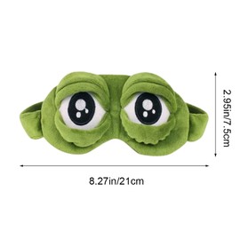 XiXiYang Sleep Mask,Eye Mask Cover for Sleeping Mask Blindfold Soft and Funny Sleep Eye 3D Frogs Masks Cover for Women, Men and Kids,Adjustable to Open or Close Both Eyes, Blackout Eye Mask for Rest