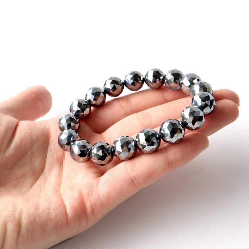 GOLD STONE Terahertz Ore, Star Cut, 100 Faces, Bracelet, 0.5