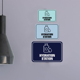 Classic Framed Plus Hydration Station Door or Wall Sign | Business & Public Signage - Large