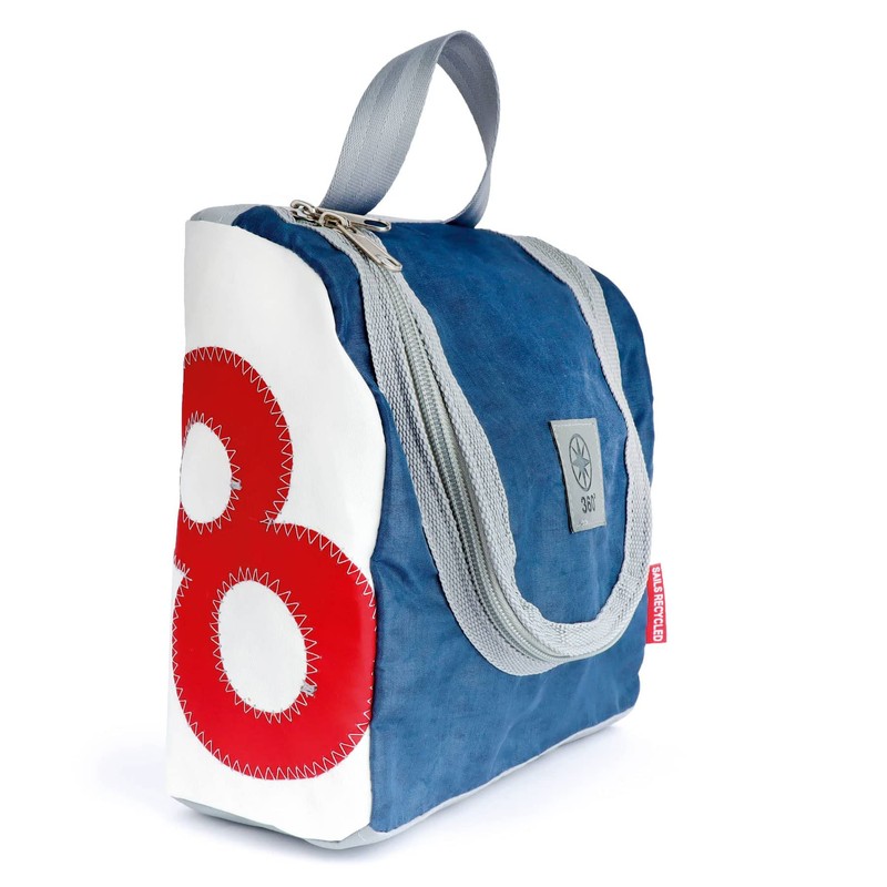 360° Toiletry Bag Sailor XL White/Blue Number Red, White Blue