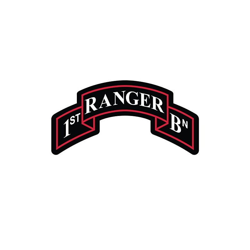 1st Ranger Battalion Scroll Decal 5 Inch Wide - US