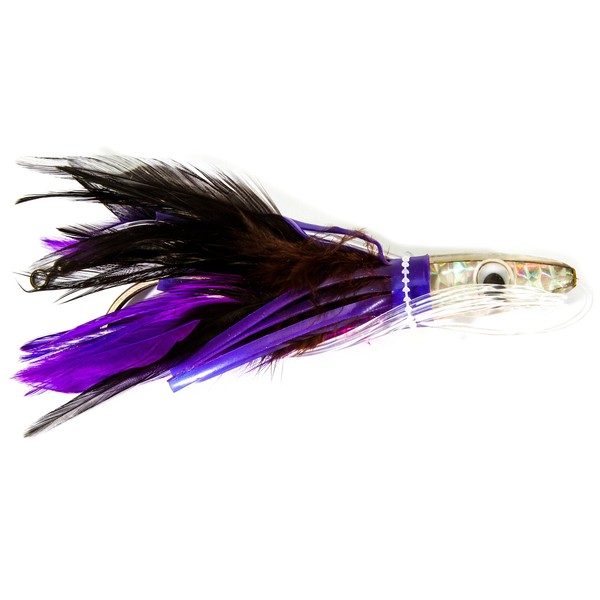 Boone Tuna Treat 6/0 Rigged Lure, Purple/Black, 6-Inch