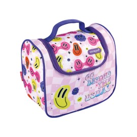 Keyroad Lunch Bag Thermal Lunch Bag Children's Insulated Lunch Bag Kids Cool Bag Small School 22 x 20 x 12.5 cm Theme: Purple Smile, purple