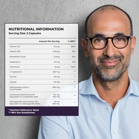 Health & Him Night Supplements for Men - 2 Months Supply of 60 Night Capsules - Men's Multivitamin with Magnesium, Ashwagandha & Chamomile - Vegan, Gluten-Free