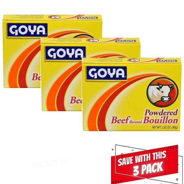 Goya Powdered Beef Bouillon/ Cubitos caldo Sabor a Carne 3